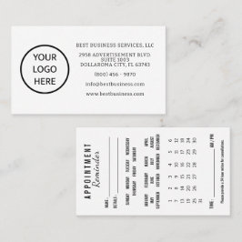 Appointment Reminder Calendar Business Card 名刺