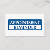 Appointment Reminder Cards - Dark Blue コーリングカード (裏面)