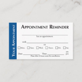 Appointment Reminder Cards - Dark Blue コーリングカード