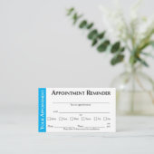 Appointment Reminder Cards - Light Blue コーリングカード (スタンド正面)