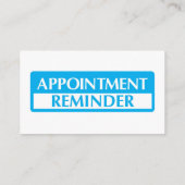 Appointment Reminder Cards - Light Blue コーリングカード (裏面)