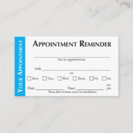 Appointment Reminder Cards - Light Blue コーリングカード