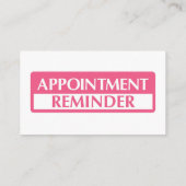 Appointment Reminder Cards - Pink コーリングカード (裏面)