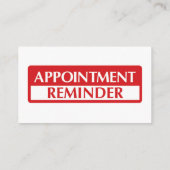Appointment Reminder Cards - Red コーリングカード (裏面)