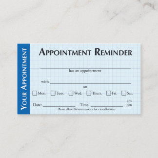 Appointment Reminder Cards with Kindness Message コーリングカード
