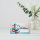 Appointment Reminder House Cleaning Housekeeping 名刺 (スタンド正面)