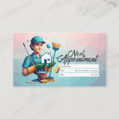 Appointment Reminder House Cleaning Housekeeping 名刺 (正面)