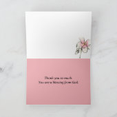 Appreciate You Blessing From God Pink Flowers カード (内部)