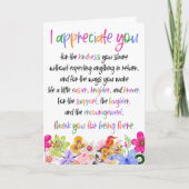 Appreciation and Thank You カード (正面)