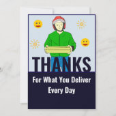 Appreciation Card for Daily Delivery Service Gift サンキューカード (正面)