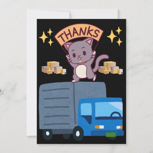 Appreciation Card for Delivery Driver Custom Text サンキューカード (正面)