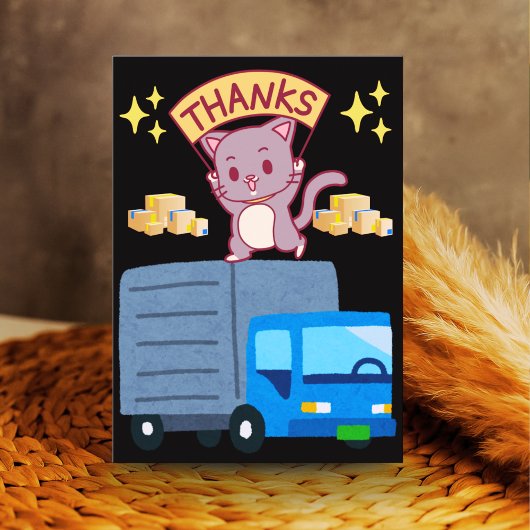 Appreciation Card for Delivery Driver Custom Text サンキューカード