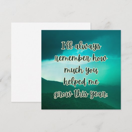 Appreciation Card with Warm Message (正面/裏面)