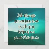 Appreciation Card with Warm Message (正面)