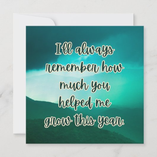 Appreciation Card with Warm Message (正面)