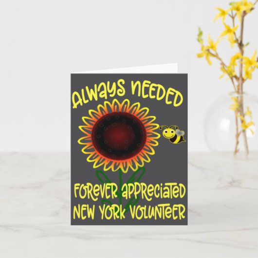 Appreciation New York Always Needed Volunteer Reco カード (黄色い花)
