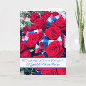 Appreciation/Sympathy for Loss of Veteran Card サンキューカード (正面)