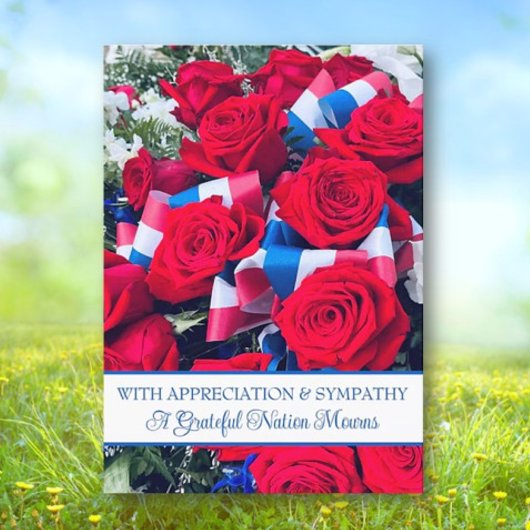 Appreciation/Sympathy for Loss of Veteran Card サンキューカード