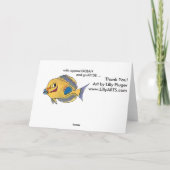 AppreciOCEANの独特の味の漫画の魚のサンキューカード サンキューカード (裏面)