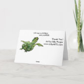 appreciOCEANの緑のウミガメのサンキューカードを使って サンキューカード (裏面)