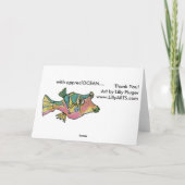 AppreciOCEANの虹の漫画の魚のサンキューカード サンキューカード (裏面)