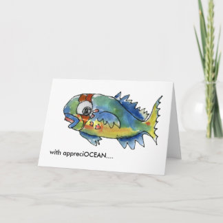 AppreciOCEANカルタウオの魚サンキューカード サンキューカード