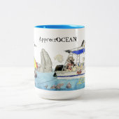 AppreciOCEAN Boating Mag ツートーンマグカップ (中央)
