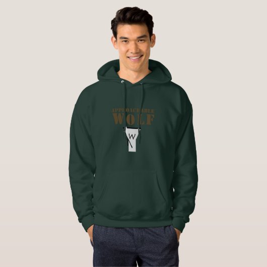 Approachable Wolf ( Green ) Hoodie パーカ (正面フル)