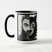 Approachable Wolf : Half Wolf Mug マグカップ (左)