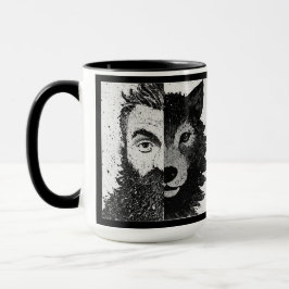 Approachable Wolf : Half Wolf Mug マグカップ