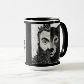 Approachable Wolf : Half Wolf Mug マグカップ (正面右)