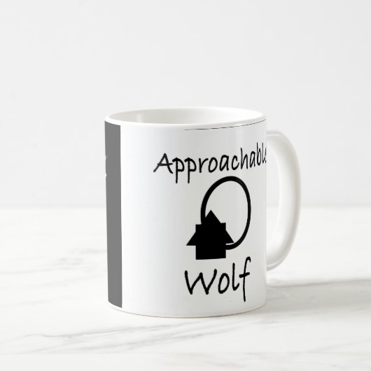 Approachable Wolf Mug by JHT  コーヒーマグカップ (正面右)