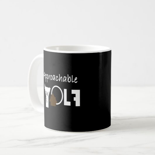 Approachable Wolf Mug by JHT  コーヒーマグカップ (正面左)