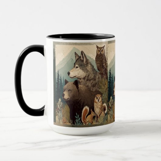 Approachable Wolf : Wilderness Mug マグカップ (左)