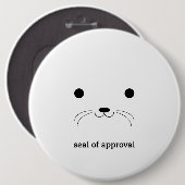 「Approvalのシール 缶バッジ (正面&裏面)