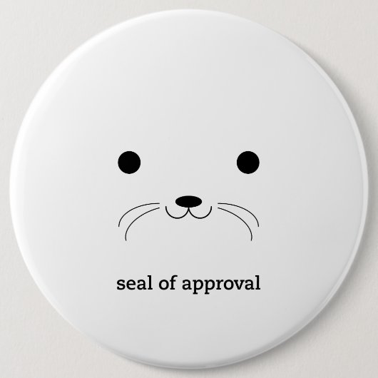 「Approvalのシール 缶バッジ (正面)