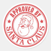 Approved By Santa Claus  ラウンドシール (正面)