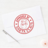 Approved By Santa Claus  ラウンドシール (封筒)