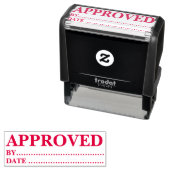 Approved w/by Date Line Self-Inking Office Rubber  セルフインキングスタンプ (インサイチュ)