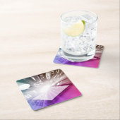 Appsおよび雲をダウンロードするタッチスクリーンの頭が切れるな電話 スクエアペーパーコースター (インサイチュ)