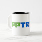 Apptrackrの白のマグ ツートーンマグカップ (正面左)