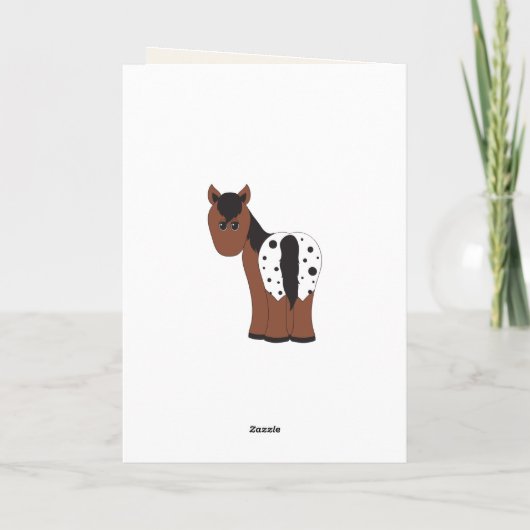 Appyの休日の馬のクリスマスの挨拶状 シーズンカード (裏面)