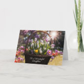 appy Easter to Daughter with Pretty Basket Flowers カード (正面)