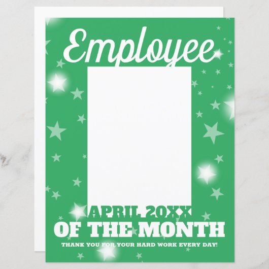 APRレターヘッド月の写真インサート従業員 (正面/裏面)