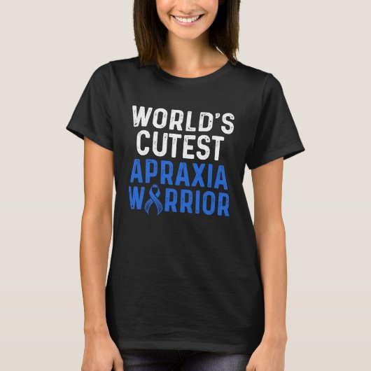 Apraxia Awareness Survivor Cutest Warrior Tシャツ (正面)