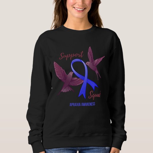 Apraxia Awareness Warrior Survivor Support Squad スウェットシャツ (正面)