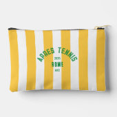 Apresテニスローマ2025イエローストライプ-カスタム アクセサリーポーチ (裏面)