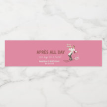 Après All Day バースデーピンクウォーターボトルラベル
