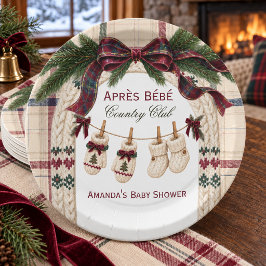 Après Bébé カントリークラブ おしゃれスキーベビーシャワー ペーパープレート