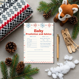 Après Bébé ベビーの予測とアドバイスカード 招待状